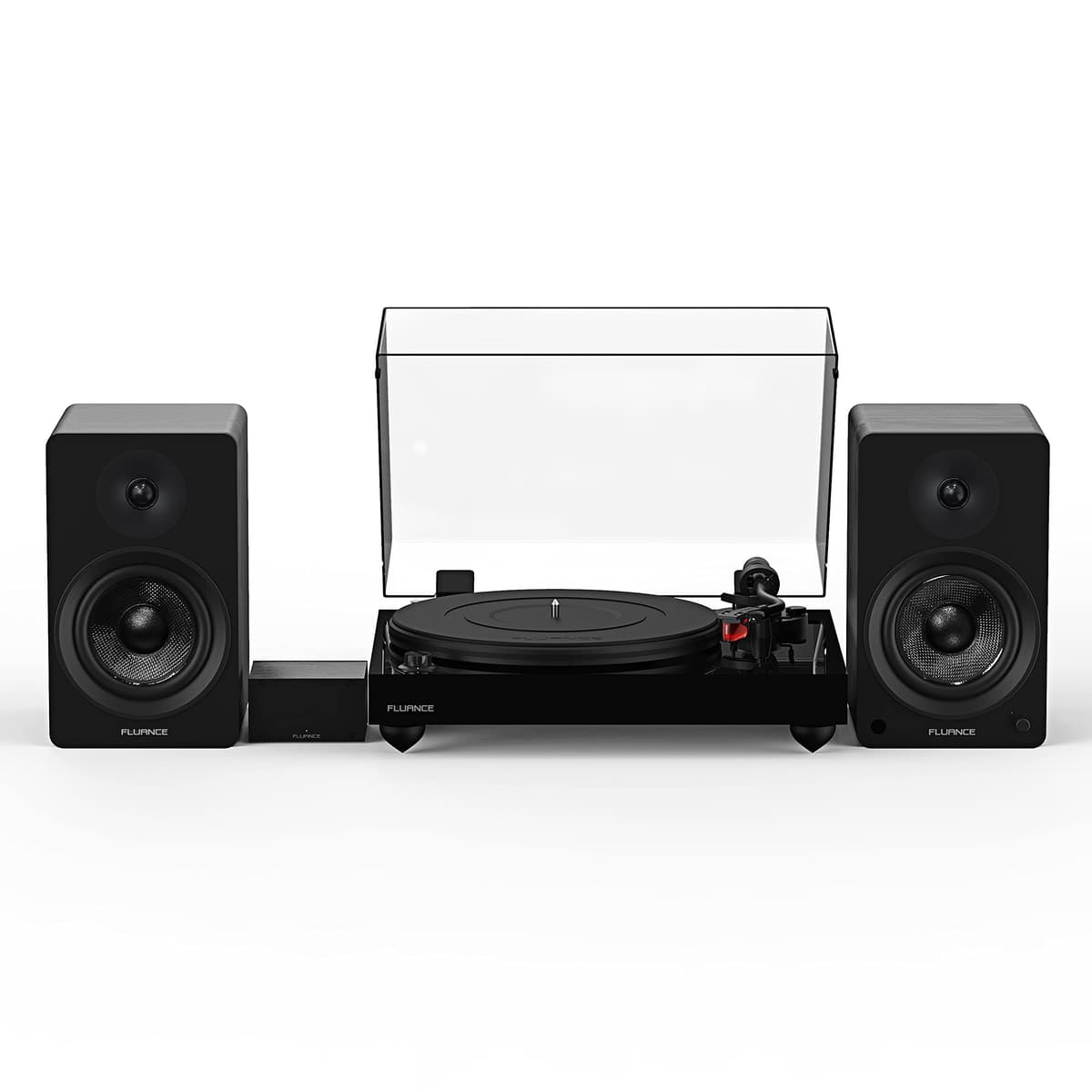 Fluance Reference RT83 tocadiscos de alta fidelidad (Piano Black) con PA10 y altavoces Ai41 RT83TPA41