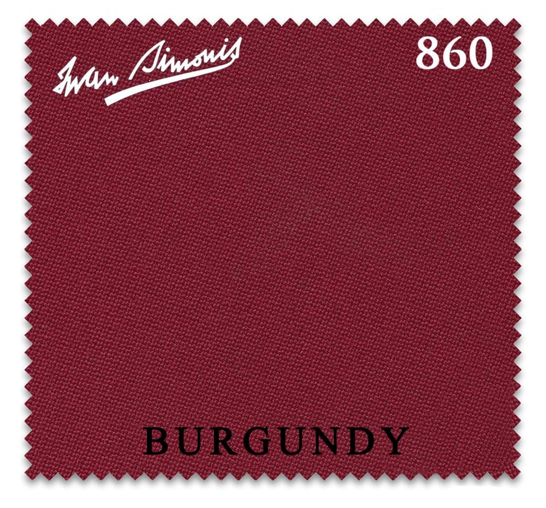 Billiard City Simonis 860 paño para mesa de billar pool - Rails pre-cortados (Burgundy, 10 ft)