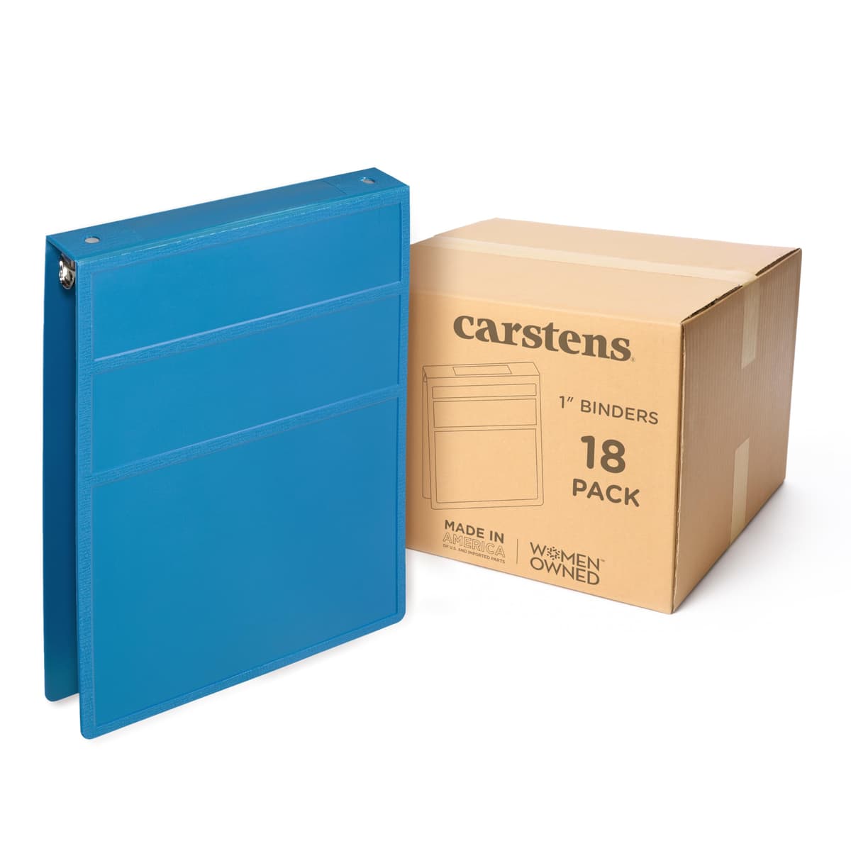 Carstens 1-Inch Heavy Duty 3-Ring Binder Pool Blue 8764-3R 8764-3RCS