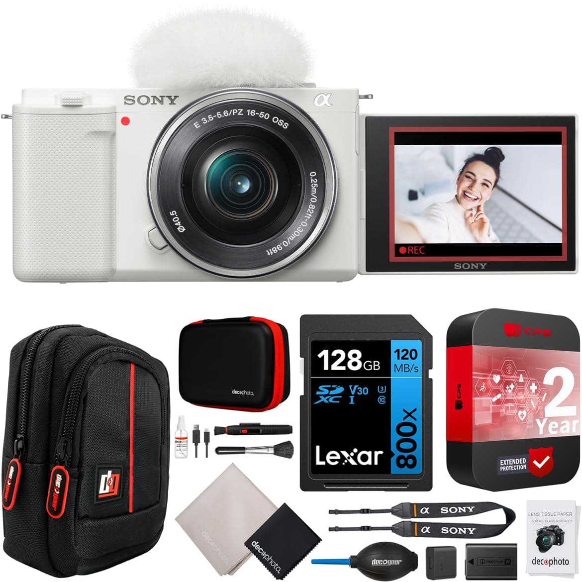 Sony ZV-E10 Mirrorless Alpha APS-C con lente 16-50mm, kit y tarjeta 128GB E19SNILCZVE10LW