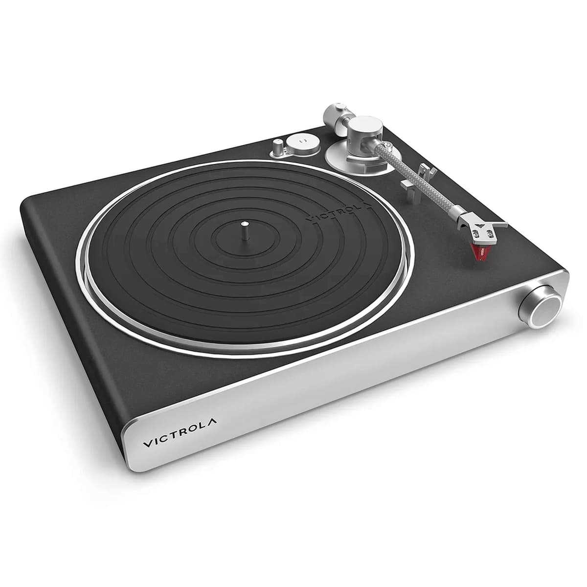 Victrola Stream Carbon Turntable - Reproductor de vinilo 33-1/3 & 45 RPM con conexión Sonos y múltiples salidas VPT-3000-BSL
