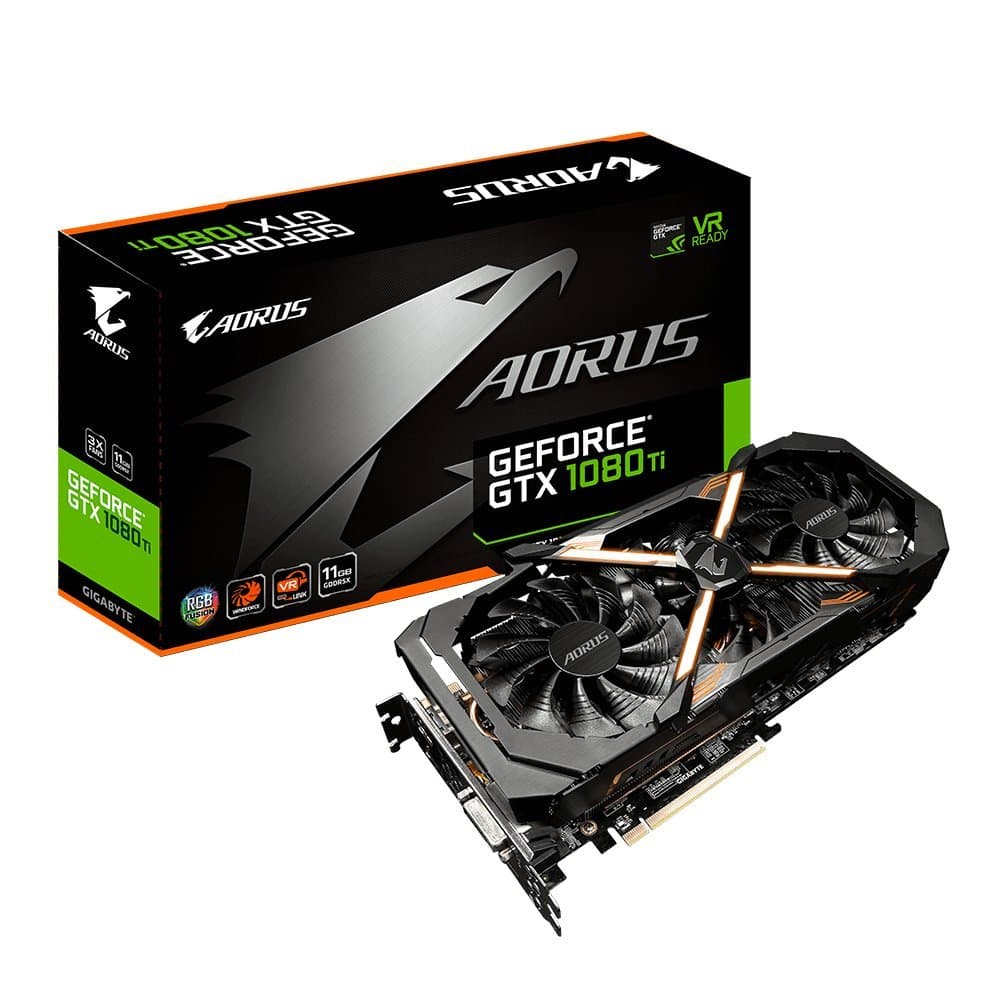 GIGABYTE AORUS GeForce GTX 1080 Ti 11GB Tarjeta Gráfica GV-N108TAORUS-11GD