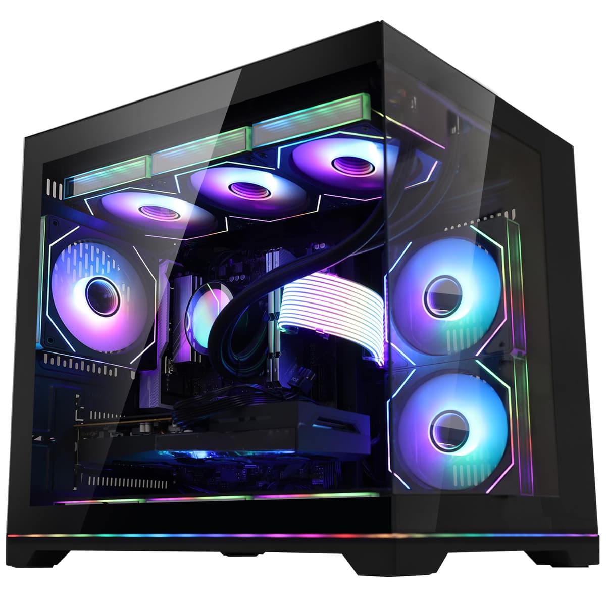 HELLOLAND Ocean Park Gaming PC AMD Ryzen 7 9700X RTX 5060 32GB DDR5 1TB SSD 850W Negro SN-FKB21588561