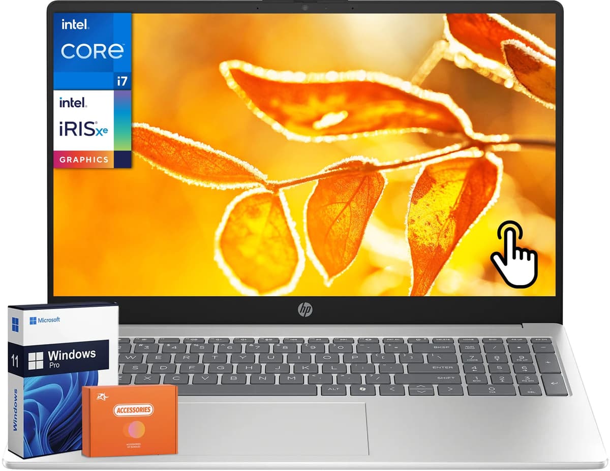 HP 15.6" Touchscreen Business Laptop - Intel i7-1355U, 64GB RAM, 2TB SSD, FHD Touch, Windows 11 Pro HP Touchscreen Laptop
