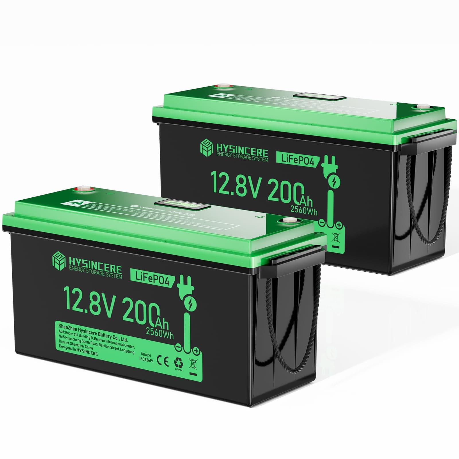 HYSINCERE A 12V 200Ah LED-2 Packs