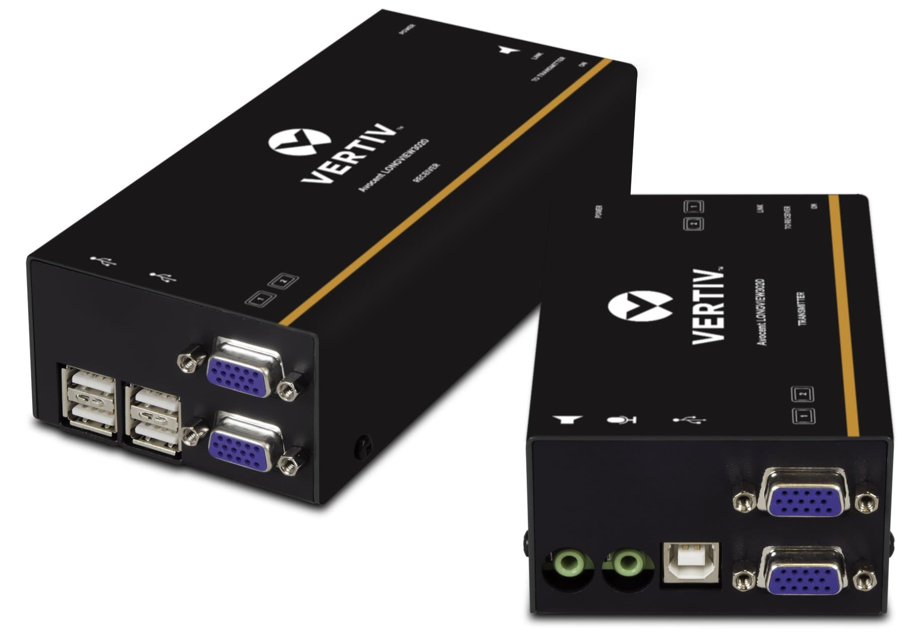 Vertiv Avocent LV 3020P KVM Extender Kit de Alto Rendimiento, VGA, Doble Monitor, Extiende hasta 300 m / 1,000 ft (3020P)