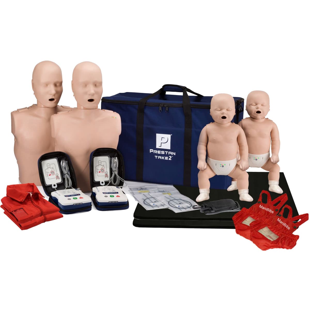 MCR Medical Prestan Take2 Kit de Maniquíes CPR & UltraTrainer (2 Adultos, 2 Infantes, 2 UltraTrainers) K202M-MS