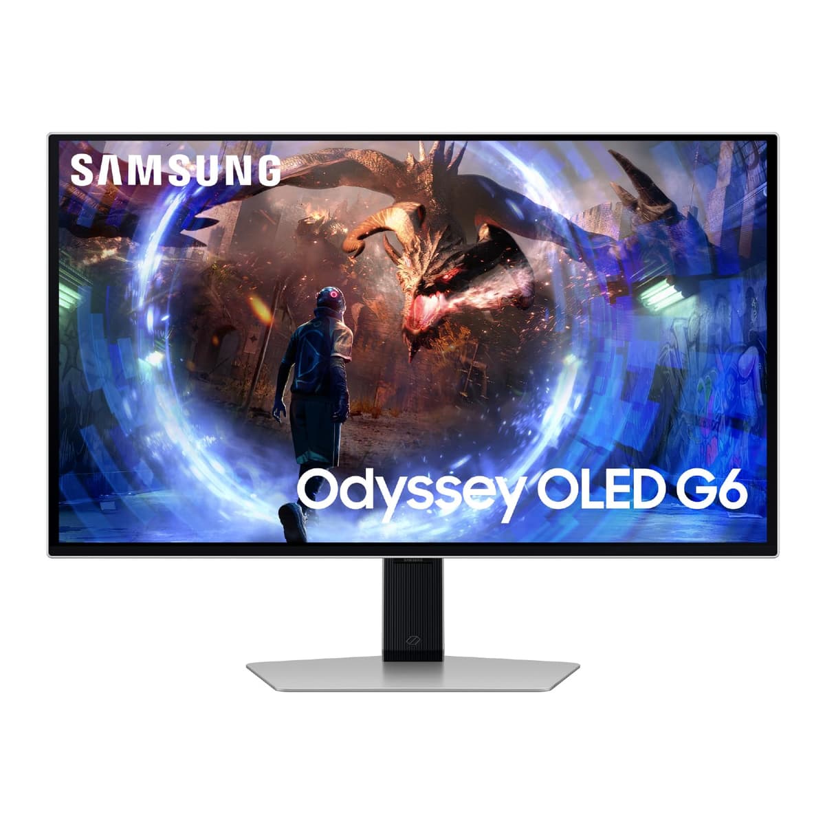 SAMSUNG Monitor para Juegos Odyssey G6 (G60SD) de 27 pulgadas OLED con QHD 360Hz 0.03ms, Antirreflejo, Diseño Metálico Elegante, LS27DG602SNXZA, 2024 (Reacondicionado), Plateado LS27DG602SNXZA-cr