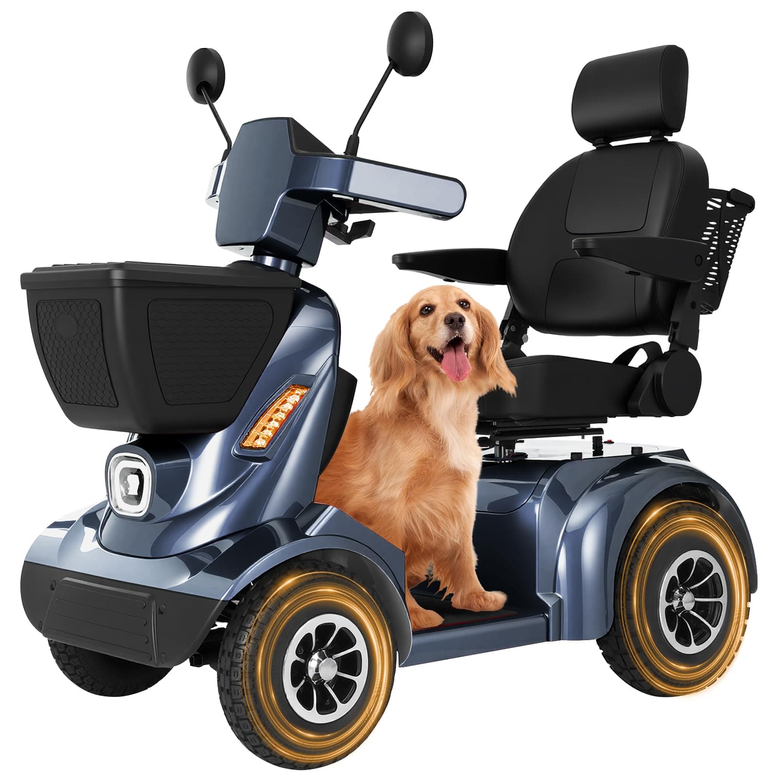 Mobicyc MS09 MAX Scooter eléctrico todoterreno 1000W, 500 LBS, 32 Miles rango, con Bluetooth y cestas MS02 MAX