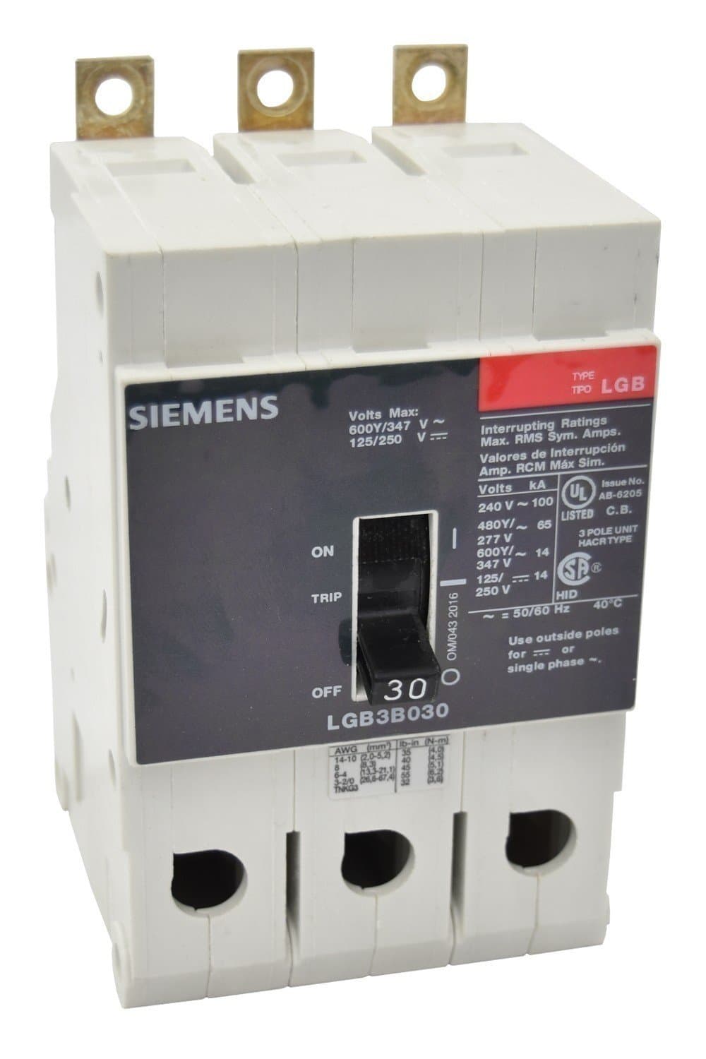 SIEMENS LGB3B050B - Interruptor/Cortacircuitos