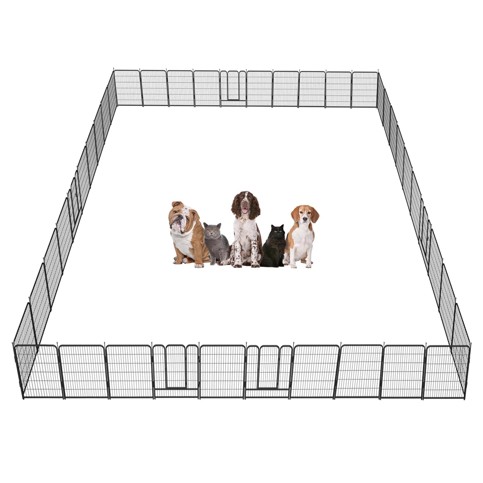 GDKASRNY Corralito para Perros, Altura de 32/40/45 Pulgadas en Acero Resistente, Plegable, Antioxidante Dog Playpens