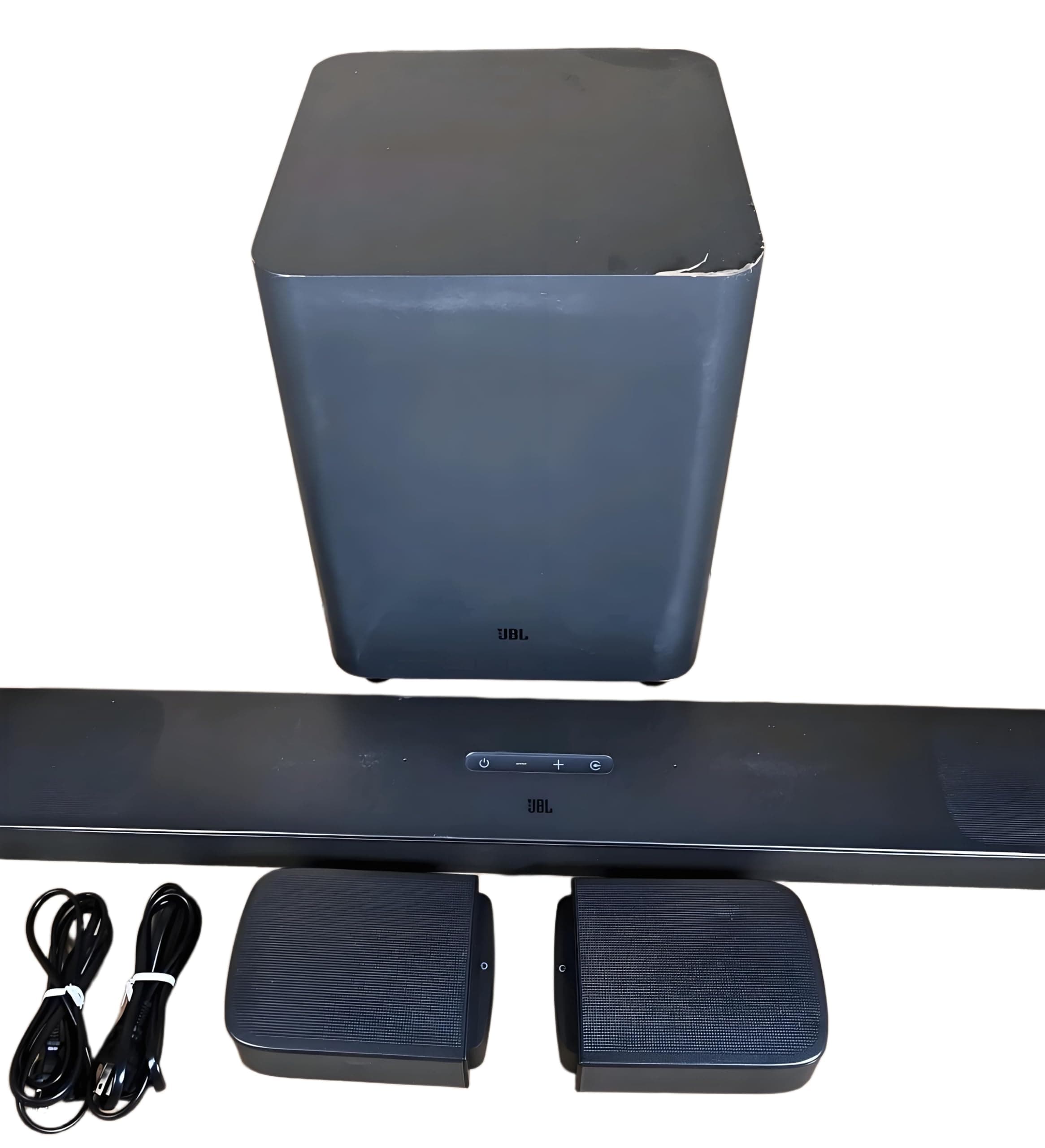 JBL Bar 9.1 Barra de sonido 3D con sonido envolvente de 9.1 canales y altavoces traseros inalámbricos desmontables - 5.1.4 canales, Bluetooth, AirPlay 2, Chromecast, 820W, USB, HDMI, Bar 9.1, Negro