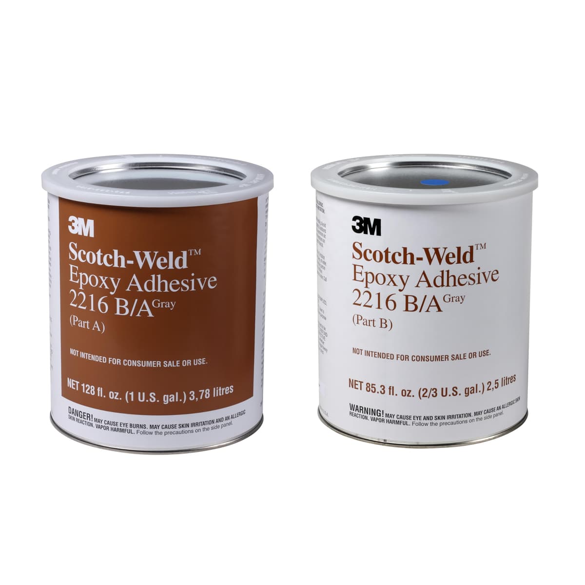 3M Scotch-Weld Adhesivo epóxico 2216, gris, kit B/A, 128 fl oz (3.78 L) 20358