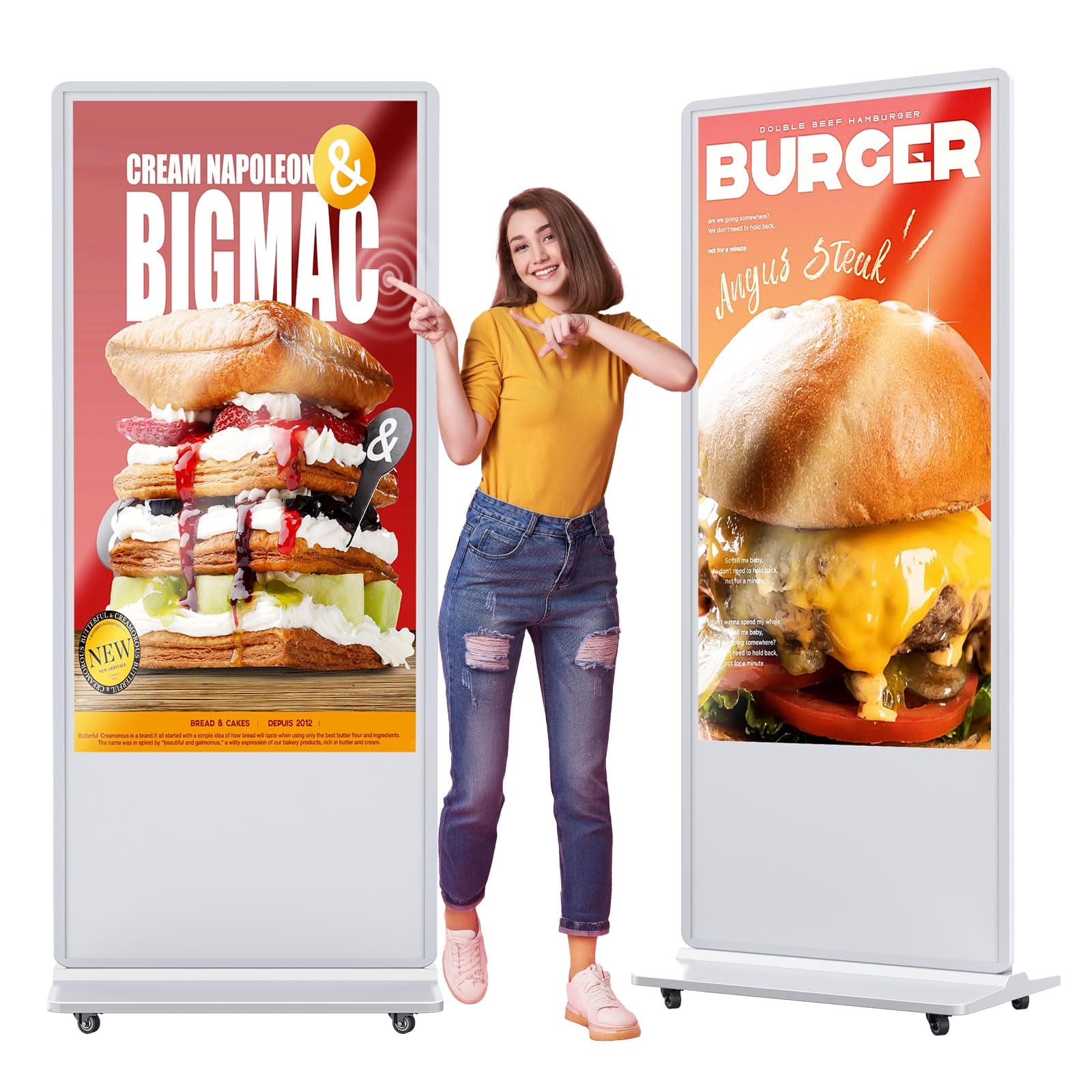 HomeTreeX Pantalla Digital 65" Smart Android Táctil - Blanco