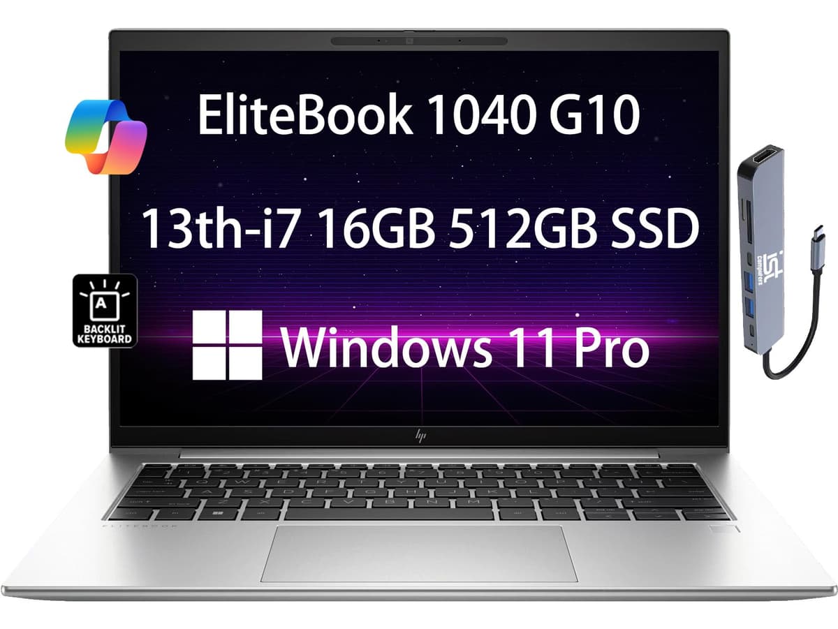 HP EliteBook 1040 G10 14" FHD+ - Intel i7-1355U, 16GB DDR5, 512GB SSD, 2x Thunderbolt 4, Win 11 Pro