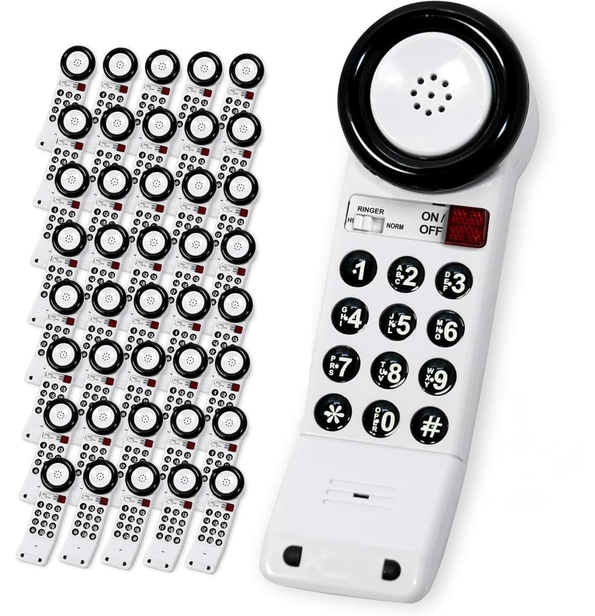 Med-Pat XL88Q Teléfono de una sola pieza con luz indicadora de timbre y volumen extra alto - Paquete de 40 XL-88Q-40
