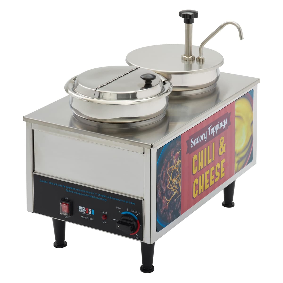 Benchmark USA 51073A - Calentador para Chili y Queso con Gráficos para Punto de Venta 51073AA