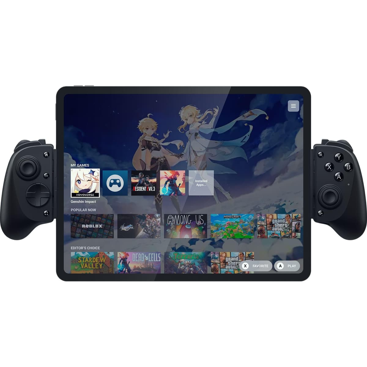 Razer Kishi V3 Pro XL - Controlador de juego USB-C para tablets de tamaño completo - iPad y tablets Android hasta 13" - Plug-and-Play - Palancas analógicas con anti-deriva, Negro 8887910082096