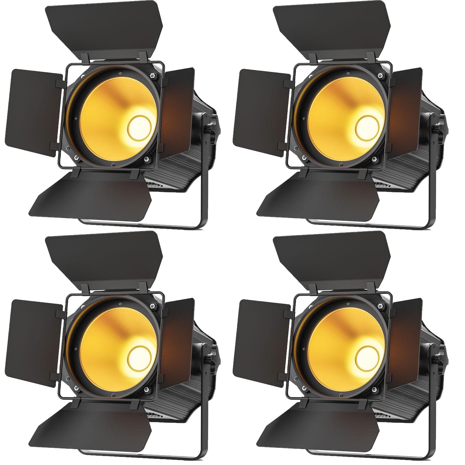 Nitehop 200W COB Par Can 4-Pack, dual-color 3200K-6500K con DMX y 4-leaf ZQ09012