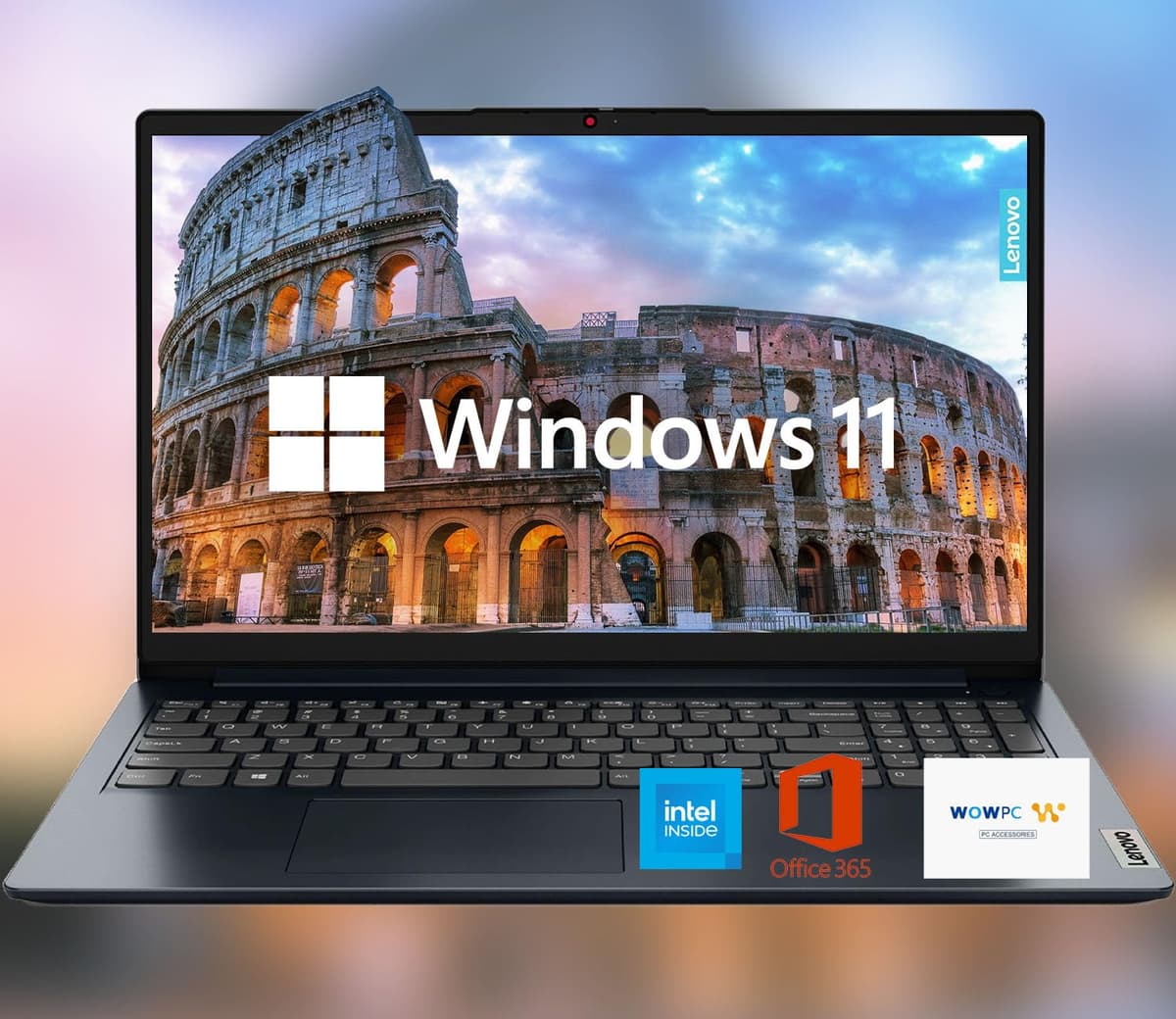 Lenovo IdeaPad 15.6" HD Antirreflejo con 1 Año de Microsoft 365, 36 GB RAM, SSD de 2.1 TB, Windows 11 Home, Hasta 9.5 Horas de Batería, Procesador Intel, WiFi 6, HDMI, USB-C, Lector de Tarjetas SD, con WOWPC USB