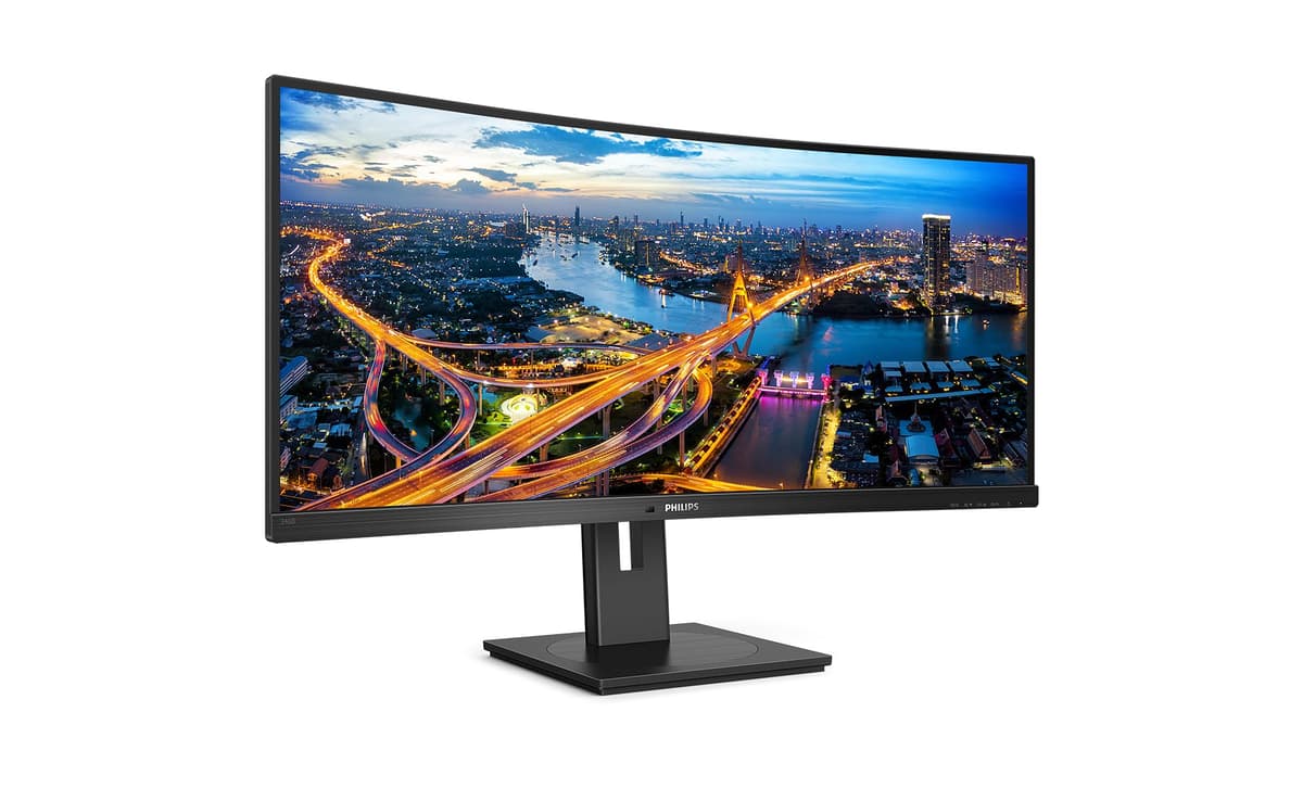 Monitor curvo Philips 346B1C 86 cm (34 pulg.) (HDMI, DisplayPort, USB-C, Hub USB, 3440 x 1440,100 Hz, FreeSync, 5 ms tiempo de respuesta) Negro 133819