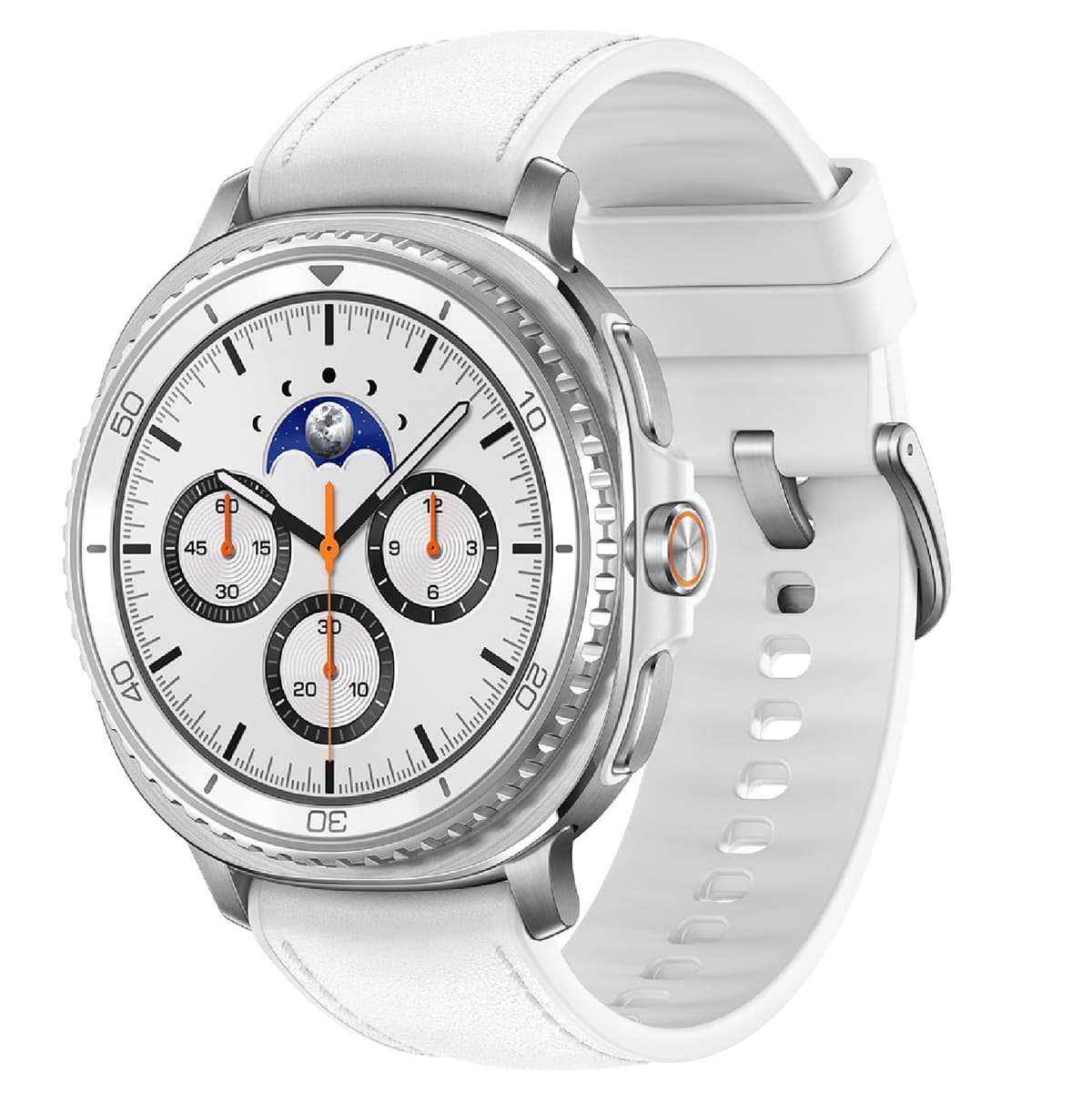 Samsung Galaxy Watch 8 Classic (2025) 46 mm LTE Smartwatch, diseño acolchado, bisel giratorio, botón rápido, entrenamiento para el sueño, entrenador de running, puntuación de energía, blanco [Versión EE. UU., garantía 2 años] SM-L505UZWQXAA