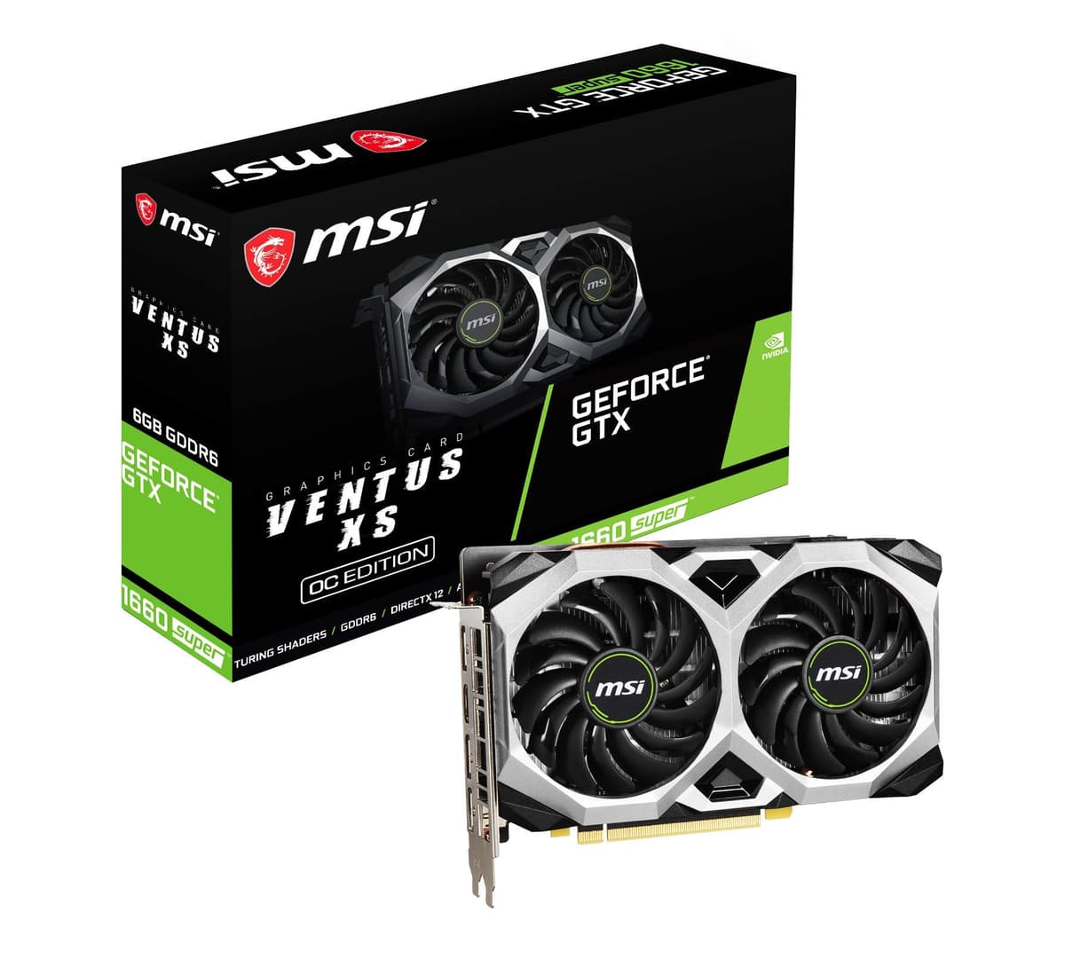 MSI Super Ventus XS OC GeForce GTX 1660 NVIDIA 6GB GDDR6 Tarjeta Gráfica V375-279R