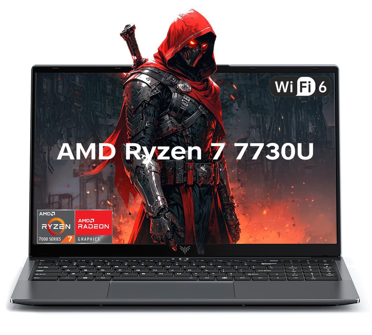 Portátil para Juegos KAIGERR, 15.6 pulgadas con AMD Ryzen 7 7730U (8C/16H, hasta 4.5 GHz), 16 GB RAM, SSD NVMe 512 GB, Windows 11, Rendimiento Alto, hasta 2 TB, Gráficos Radeon RX Vega 8, WiFi 6 LX15PRO