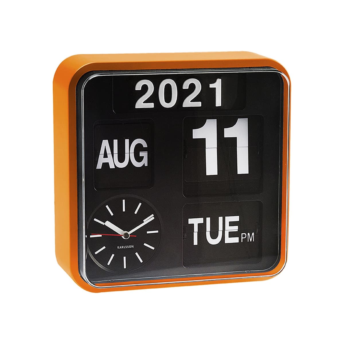 Karlsson Mini Flip Reloj de pared naranja KA5364OR