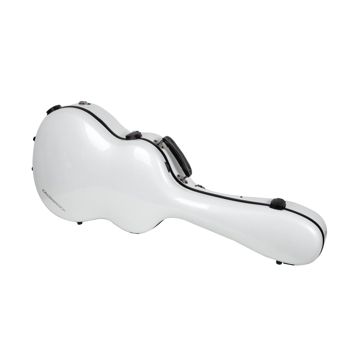 Crossrock CRF5030DWT Estuche de vuelo para guitarra acústica dreadnought (Blanco)