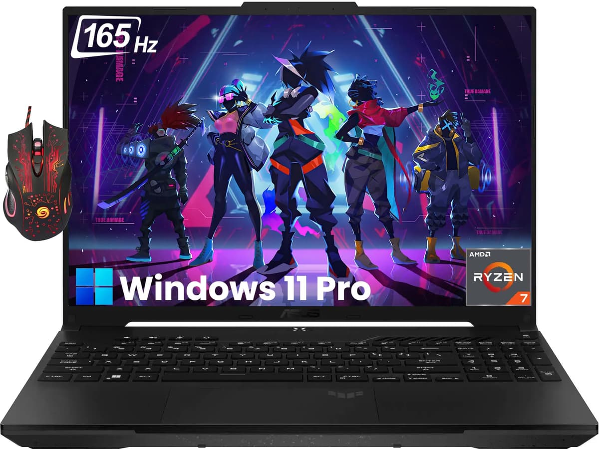 ASUS TUF A16 Gaming Laptop 16" 165Hz, AMD Ryzen 7 7735HS, 32GB RAM, 2TB SSD, Radeon RX 7700S, Windows 11 Pro