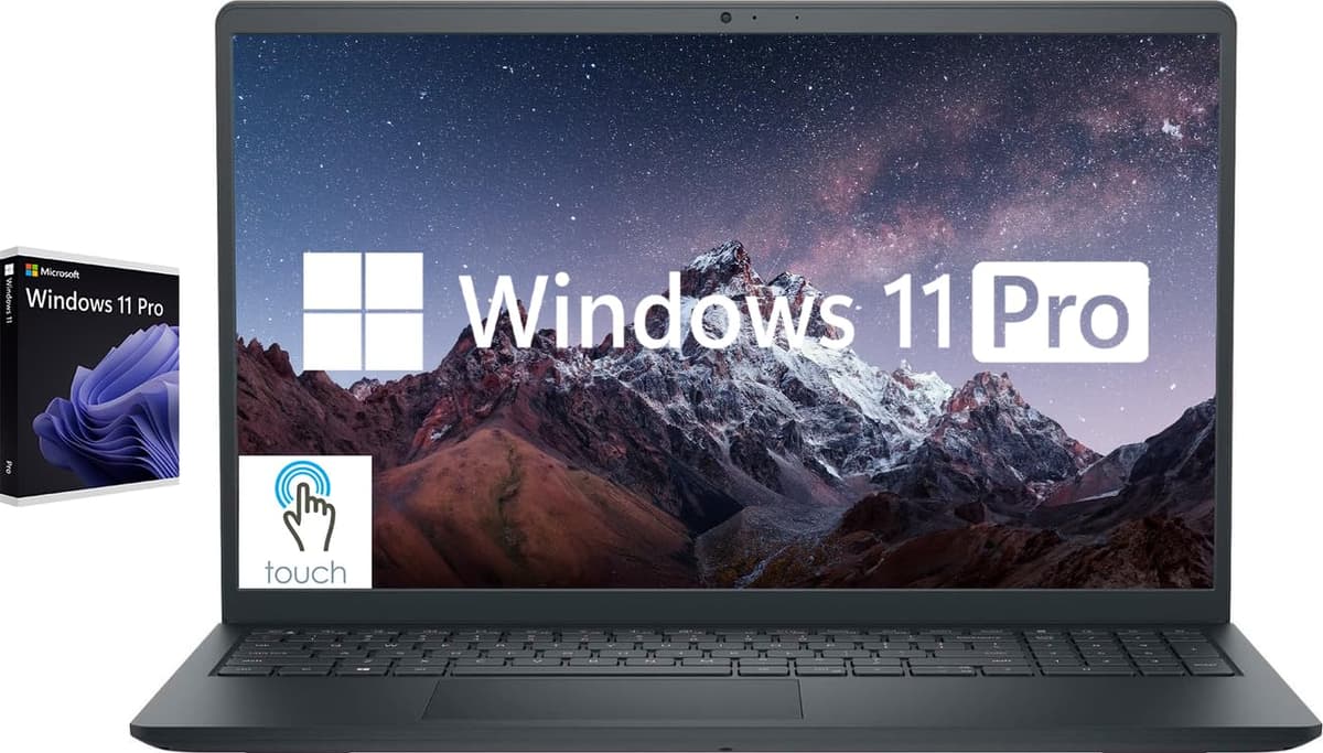 Laptop empresarial Dell Inspiron táctil 15.6", Windows 11 Pro, 16 GB RAM, SSD 1 TB, procesador Intel Core i5 de cuatro núcleos, pantalla Full HD IPS, lector de tarjetas, negro ‎Dell inspiron 15