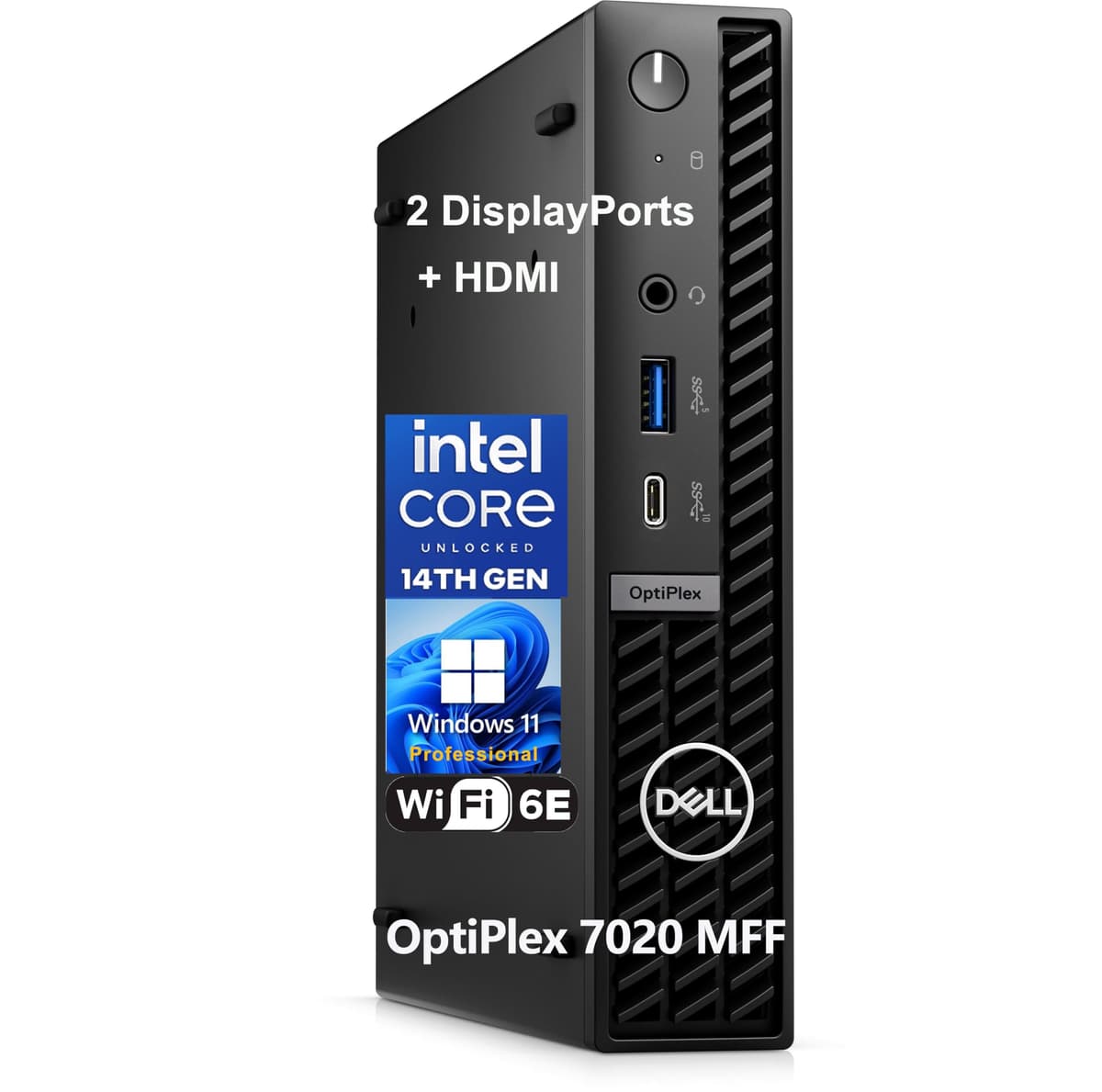 Dell OptiPlex 7020 MFF Mini Desktop 14th Gen i5-14500T, 32GB DDR5, 1TB PCIe, WiFi 6E, Windows 11 Pro
