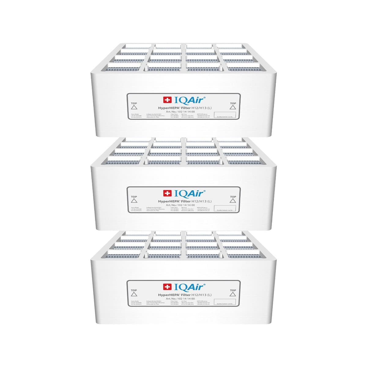 IQAir Paquete x3 Filtro HyperHEPA para HealthPro - Repuesto Original 102.14.14.00 - 3 Pack