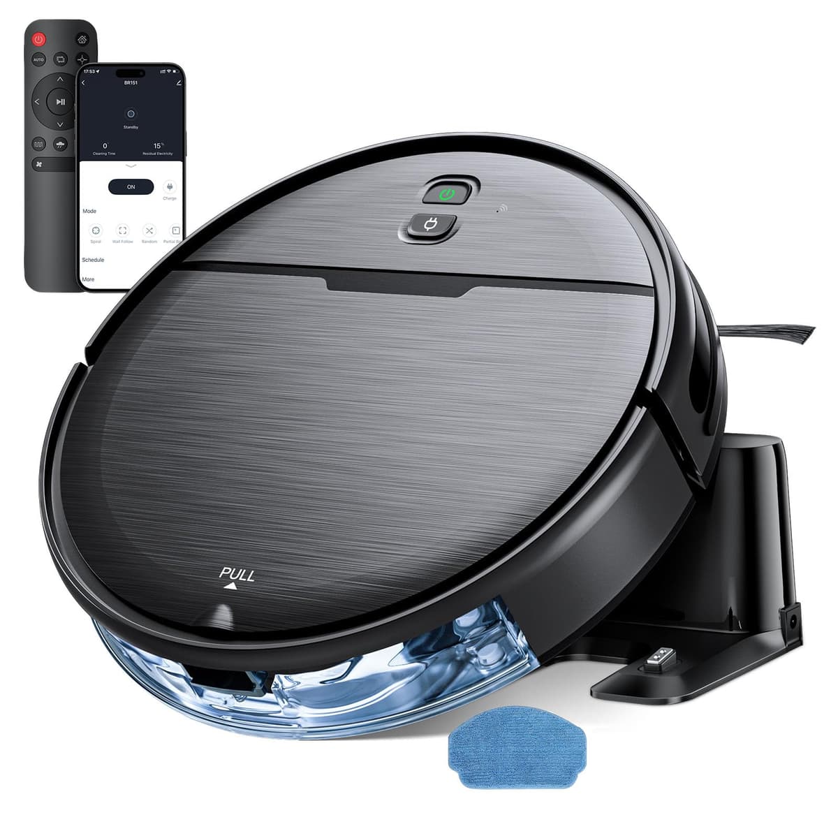 iMartine Robot Aspiradora y Fregasuelos 2 en 1 con App/WiFi, Tanque de Agua y Succión Fuerte, Autocarga