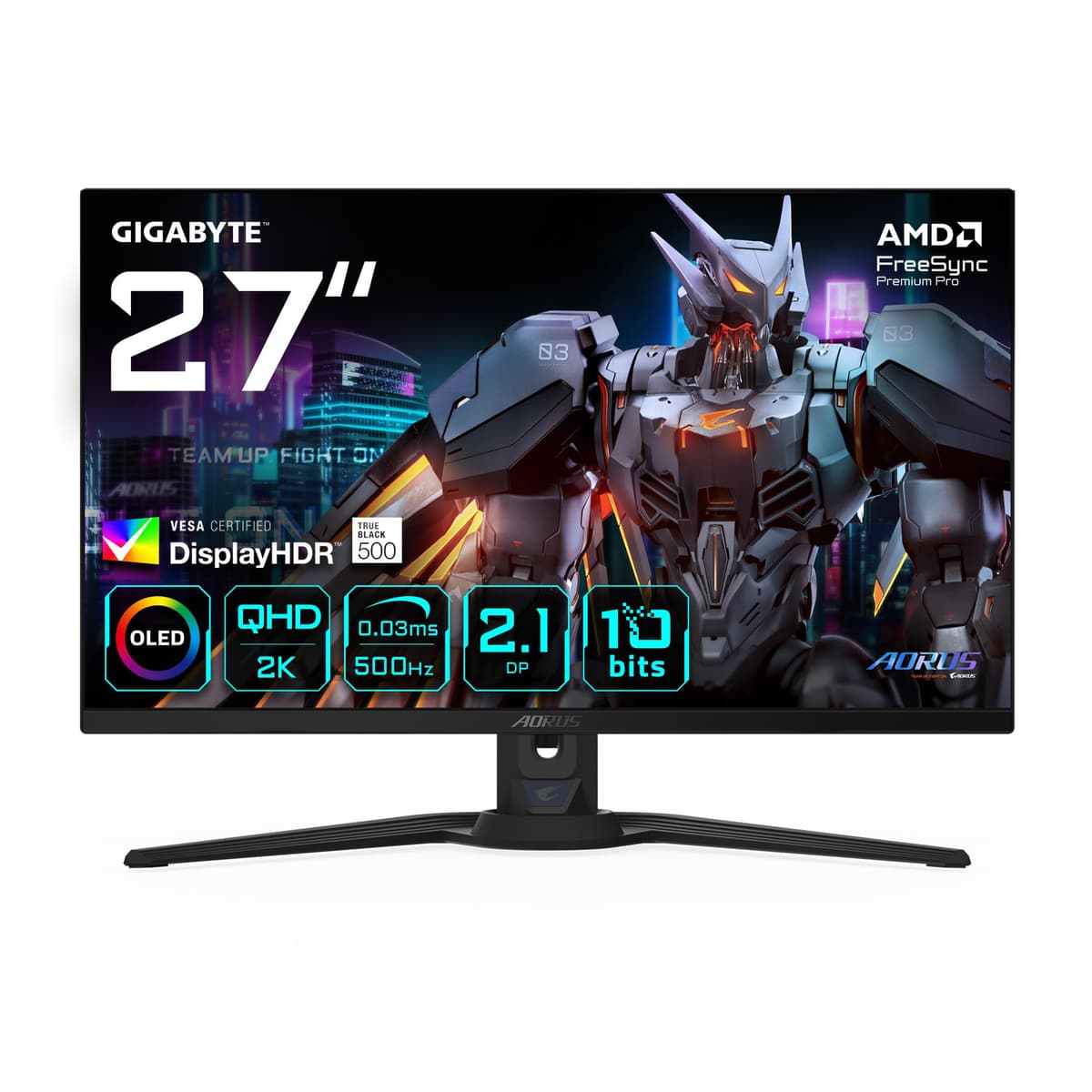 GIGABYTE AORUS FO27Q5P EK - Monitor OLED 27" QHD 500Hz 0.03ms