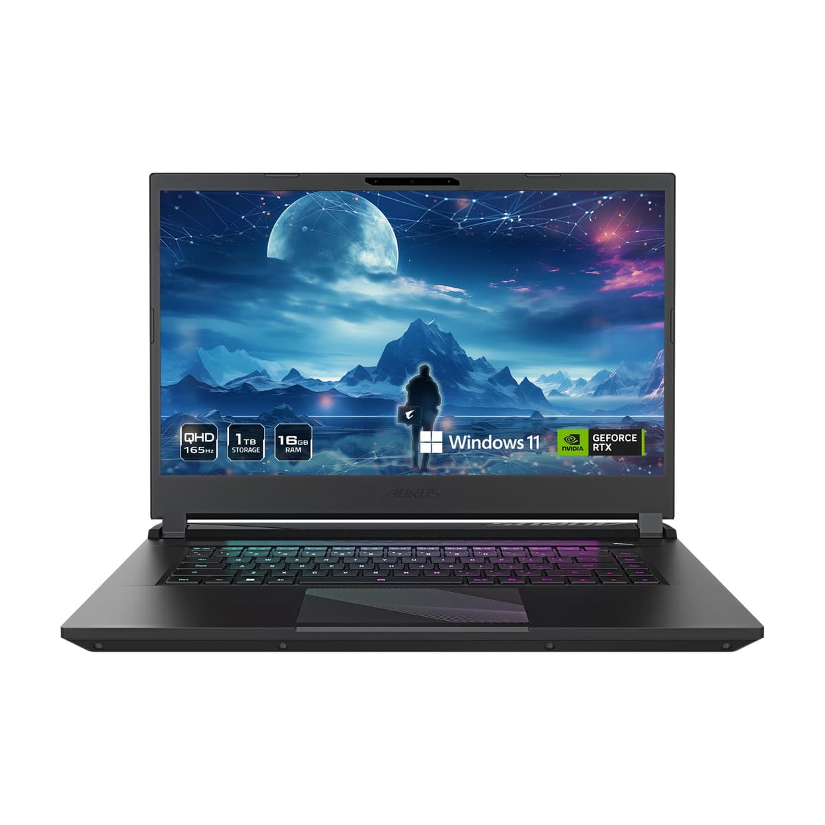 GIGABYTE AORUS 15 (2024) 15" QHD 165Hz RTX 4060 Intel Ultra 7 16GB 1TB AORUS 15 BKG-13US754SH