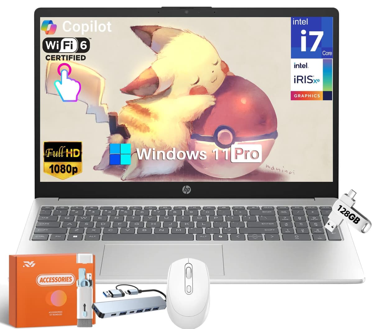 HP 2025 15.6" Business Laptop i7-1355U, 16GB, 1TB SSD, Pantalla táctil FHD, Win11 Pro HP Laptop
