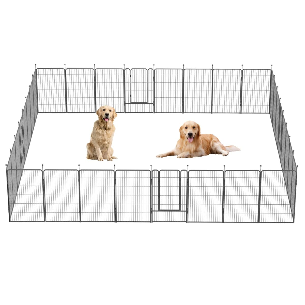 GDKASRNY Corralito para Perros, Altura de 32/40/45 Pulgadas en Acero Resistente, Plegable, Antioxidante Dog Playpens