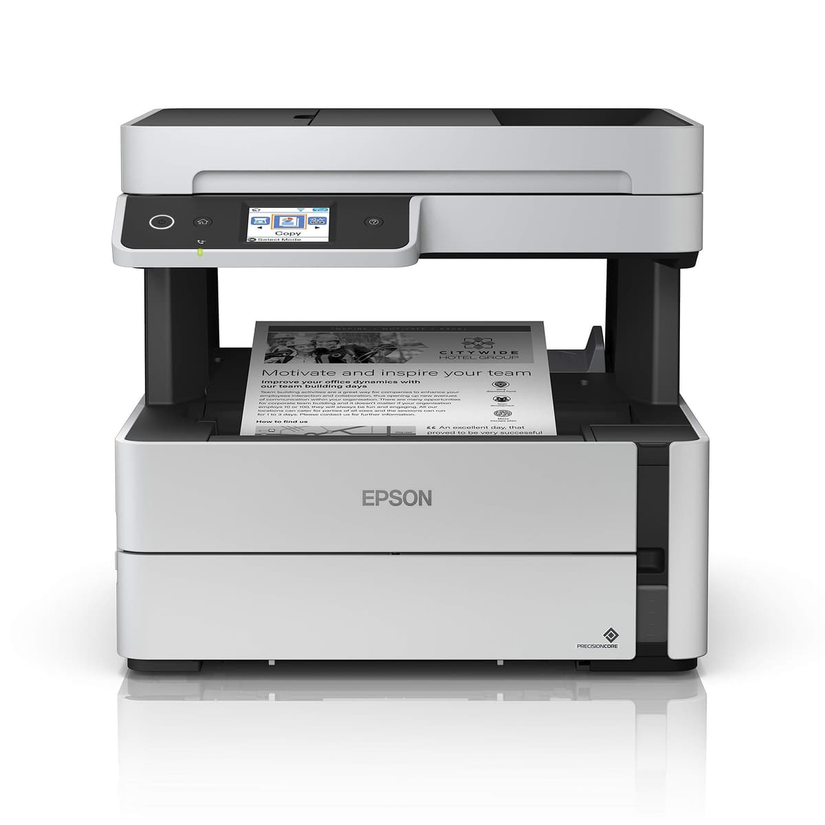 Epson EcoTank ET-M3170 Impresora Monocromo Supertank Multifunción Wireless con ADF, Fax y Ethernet, Blanca