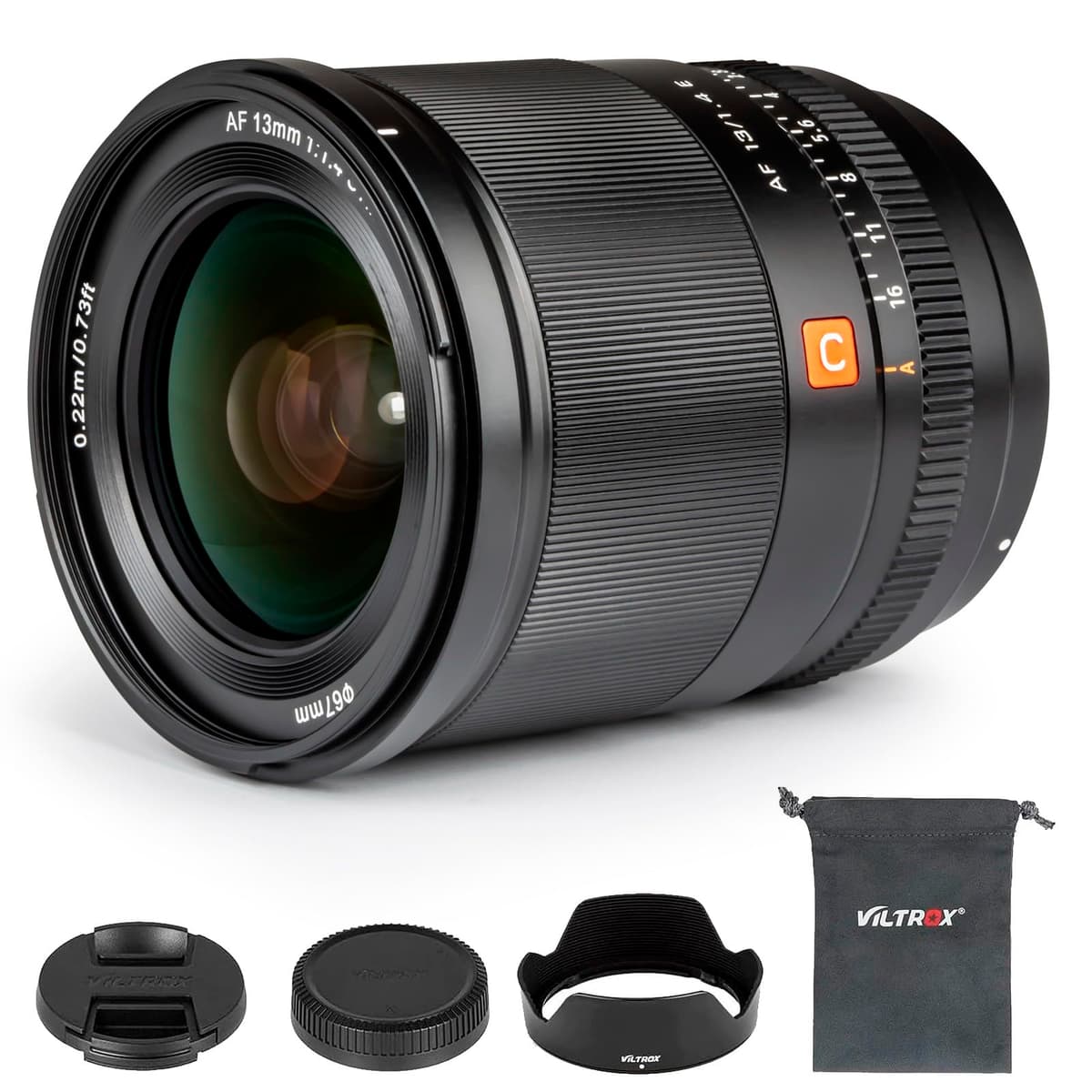 VILTROX 13 mm f/1.4 F1.4 Montura E APS-C Lente Prime Gran Angular Ultra con Autofoco para Cámara Sony E-Mount ZV-E10 A6600 A6500 A6400 A6300 A6000 A7III A7RIII A7SII A7II VILTROX0044