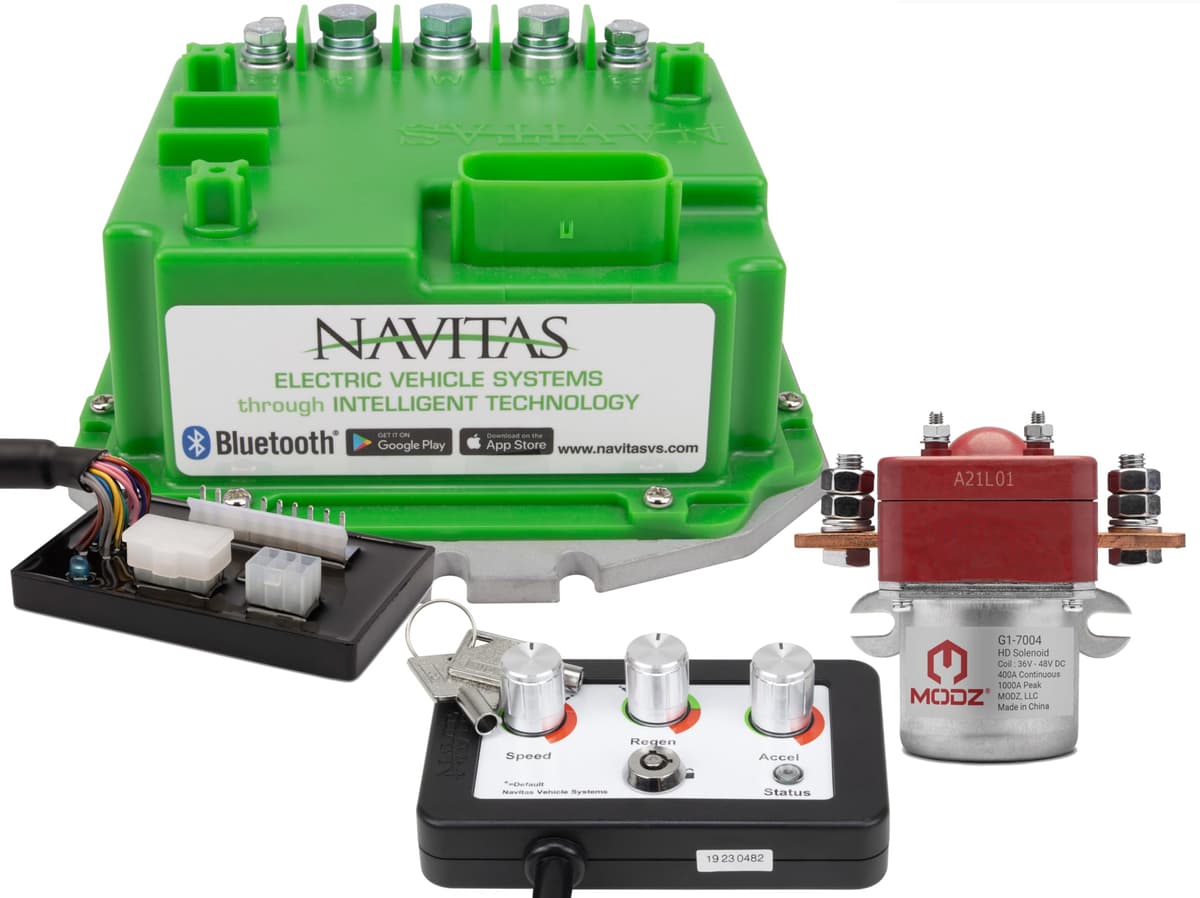 Navitas 440-Amp Kit para EZGO TXT DCS 36v con Programador On-The-Fly y Solenoide MODZ 10-000766+40-000540+10-000686+G1-7004