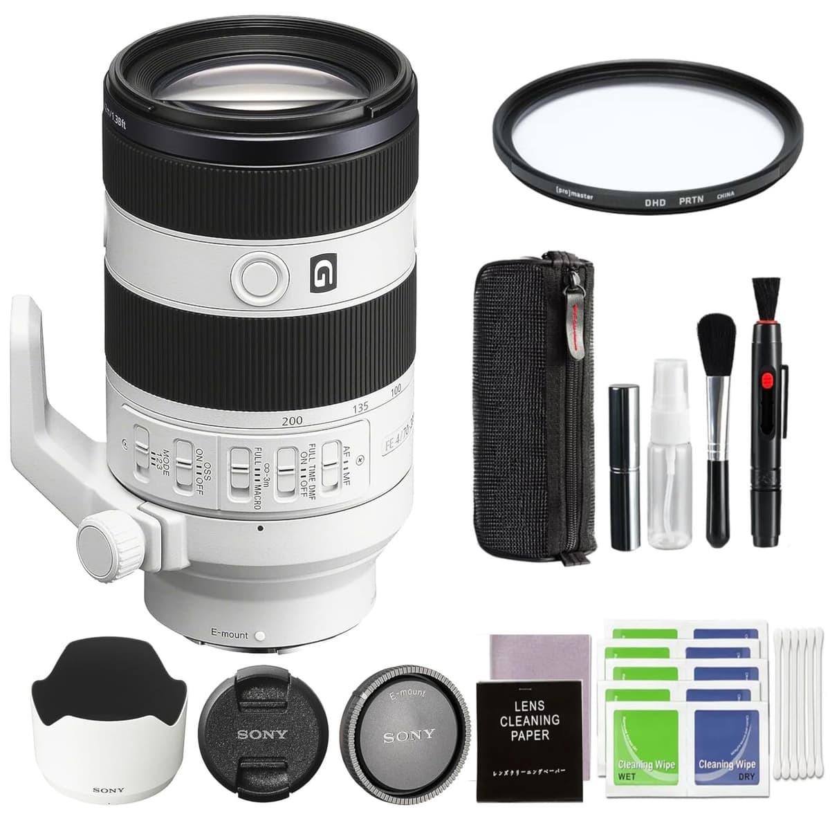 Sony FE 70-200mm F2.8 GM OSS II (SEL70200GM2) - Telefoto G Master, bundle con filtro 77mm