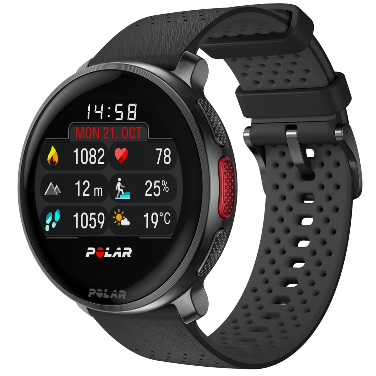 POLAR Vantage V3 Reloj deportivo con GPS, pulsómetro y mapas, Black 900112855