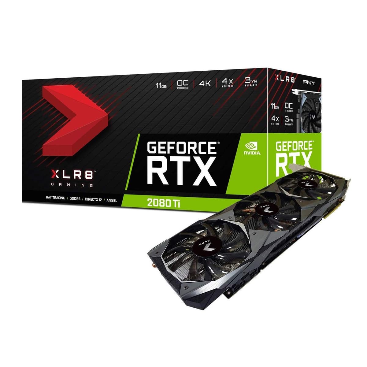 PNY GeForce RTX 2080 Ti XLR8 Overclocked Triple Fan VCG2080T11TFMPB-O 11GB