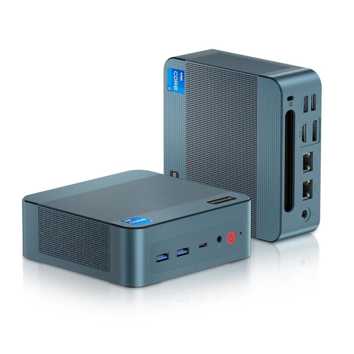 BOSGAME Mini PC Intel Core i5 12450H (8C/12T, hasta 4.4 GHz), 16 GB RAM DDR4 1 TB SSD PCIe, Mini PC Doble LAN/4x USB 3.2/WiFi 6/BT 5.2/HDMI+DP+USB-C/Triple pantalla 4K P2