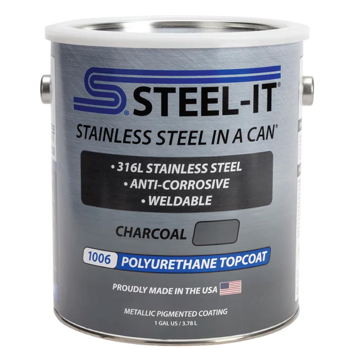 Steel-It 1006G Polyurethane Topcoat anticorrosivo soldable - Carbón (1 Galón) STL1006G