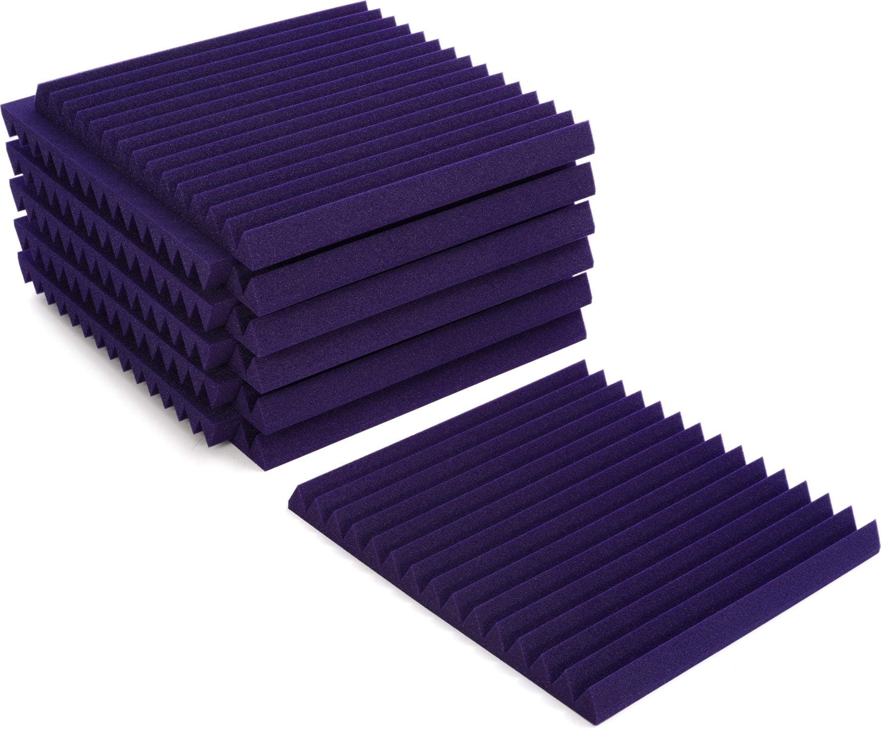 Auralex Studiofoam Wedges 2" 2 x 2 ft Panel Acústico Paquete de 12 Morado 2SF22PUR-HP