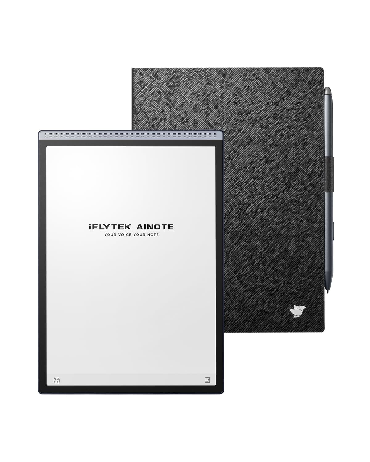iFLYTEK AINOTE Air 2 con funda folio negra, tableta de papel AI de 8.2 pulgadas, bloc de notas digital con lápiz, transcripción voz a texto y soporte multilingüe ChatGPT AINOTE Air 2 Bundle with Black Folio