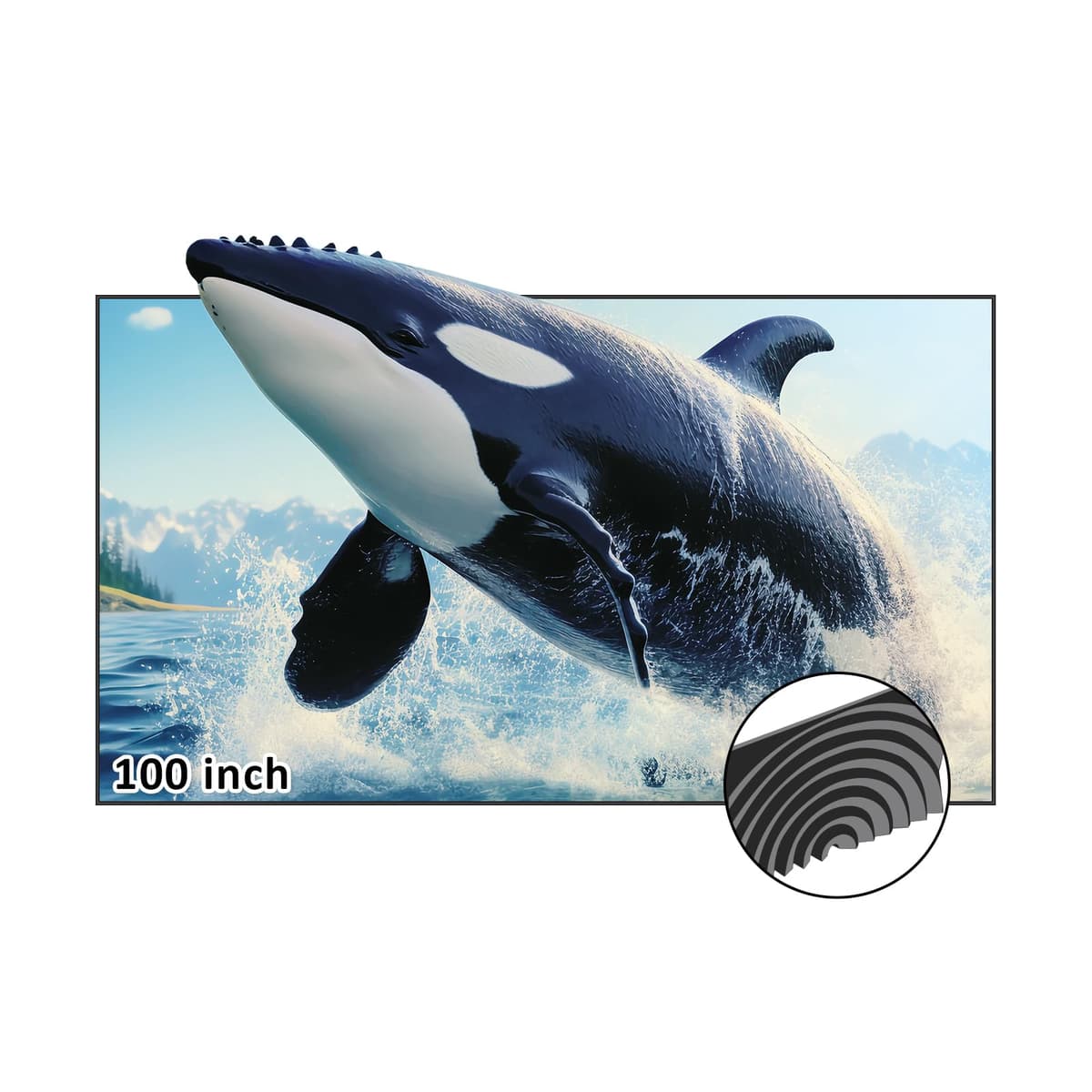 NexiGo ALR Fresnel 100" Pantalla de Proyector 16:9 (Rechazo de luz ambiental 85%, Ultra Short Throw, HDR) ALR-100